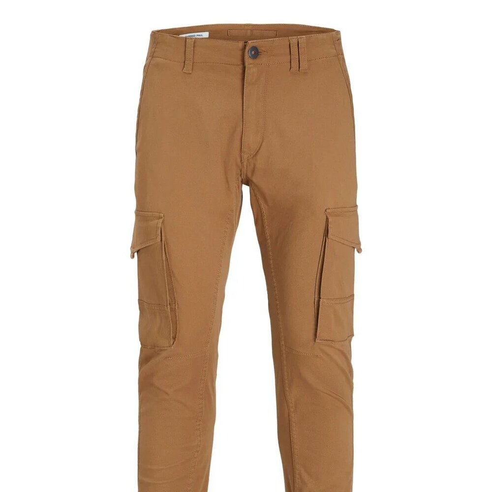 Jack & Jones Caramel Brown Tapered Cargo Pants